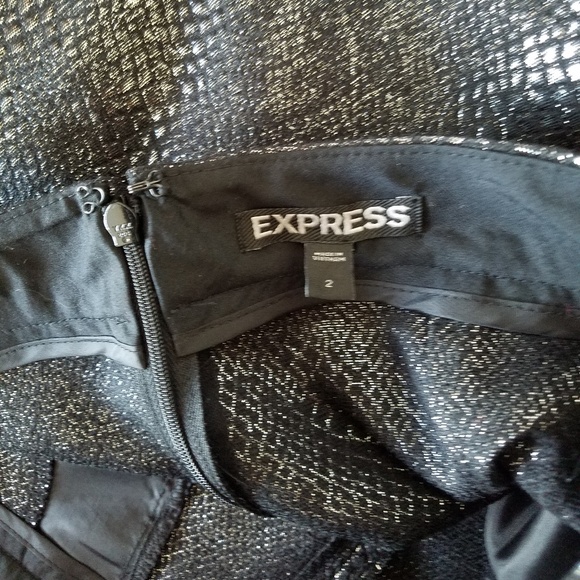 Express Black Snakeskin Short/Skirt Squart Bottoms - Picture 2 of 7